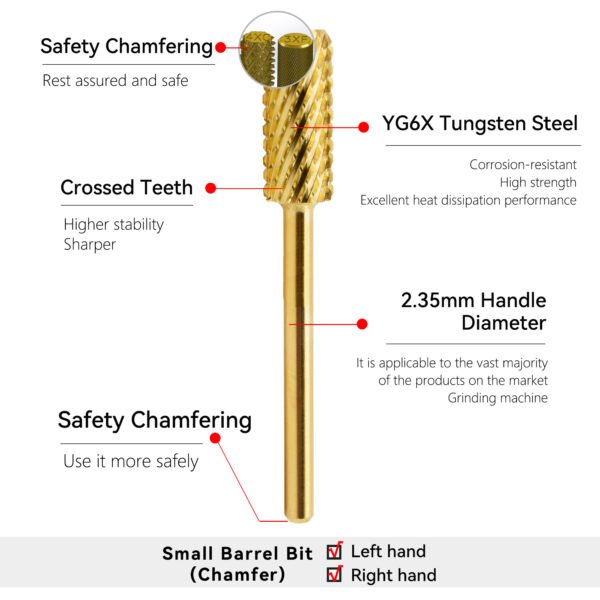 5.35mm straight flat head cross teeth (chamfered) - 图片 2