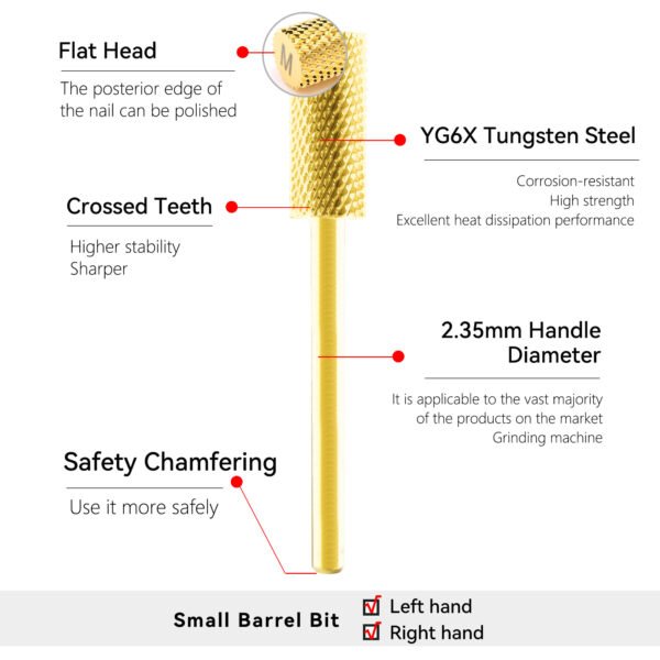5.35mm straight flat head cross teeth - 图片 2