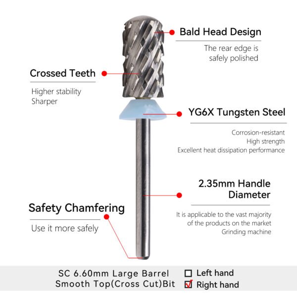 6.60mm straight barrel with cross SC teeth - 图片 2