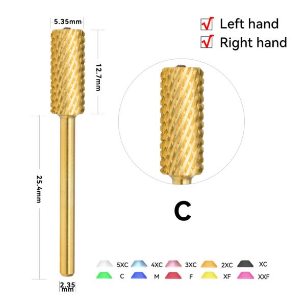 5.35mm straight barrel flat head cross teeth with drill (rounded corners) - 图片 7