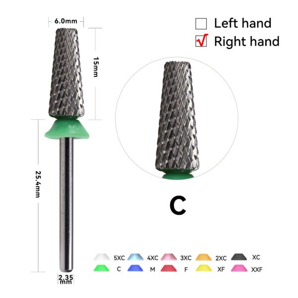 6.0mm tapered flat head R angle cross SC teeth - 图片 5