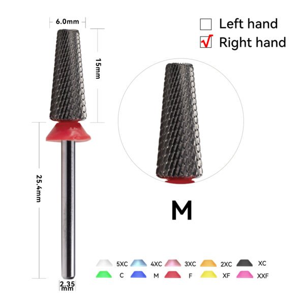 6.0mm tapered flat head R angle cross SC teeth - 图片 6