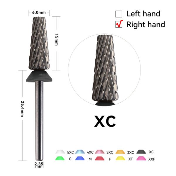 6.0mm tapered flat head R angle cross SC teeth - 图片 4